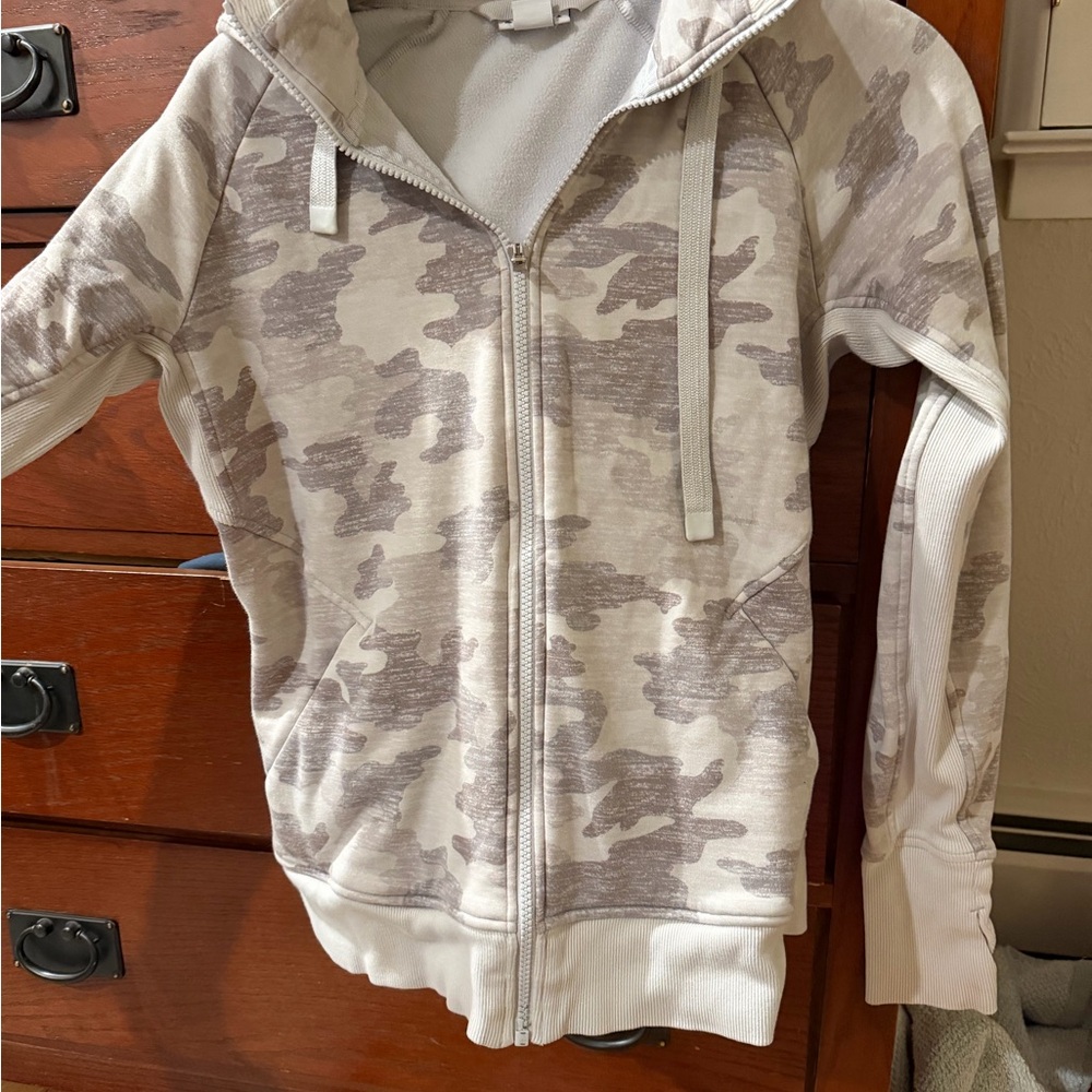 Athleta Gray Camouflage Hoodie